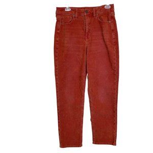 American Eagle Womens Burnished Orange Corduroy Stretch Pants Size 8